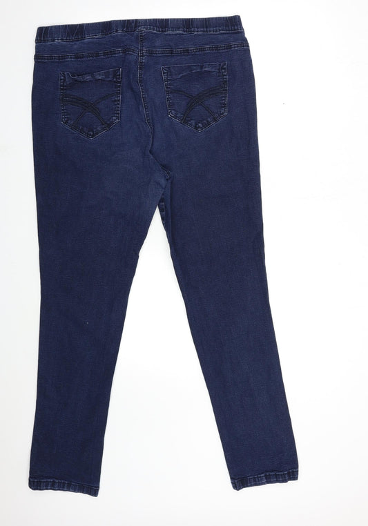 Preworn Womens Blue  Denim Jegging Jeans Size 38 in L31 in