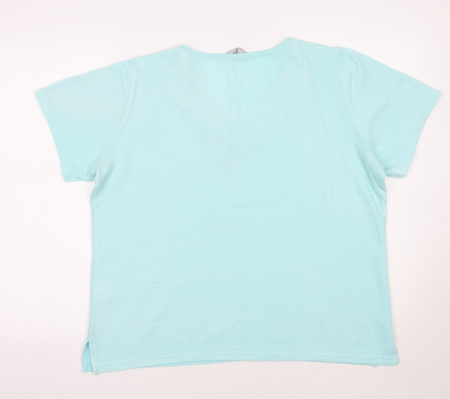 BM Womens Green Floral  Basic T-Shirt Size M