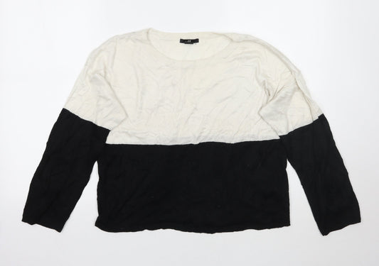 H&M Womens White   Pullover Jumper Size S