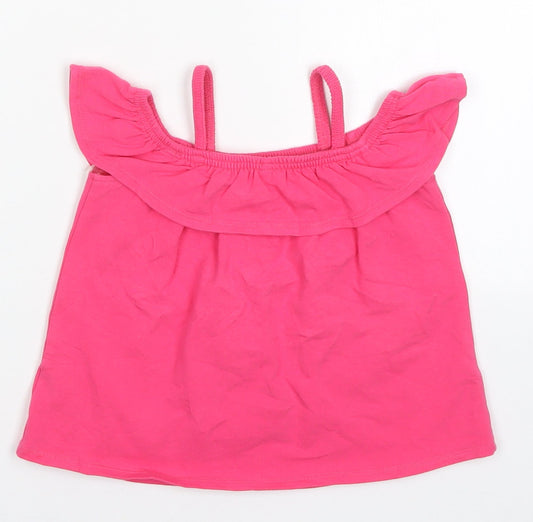 John Lewis Girls Pink   Basic T-Shirt Size 4 Years