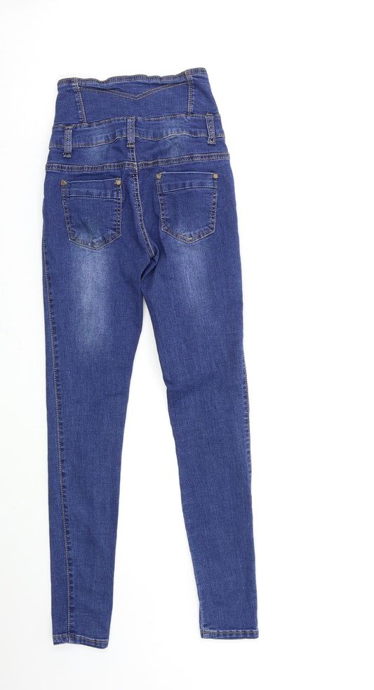rojanco Womens Blue  Denim Skinny Jeans Size 8 L28 in