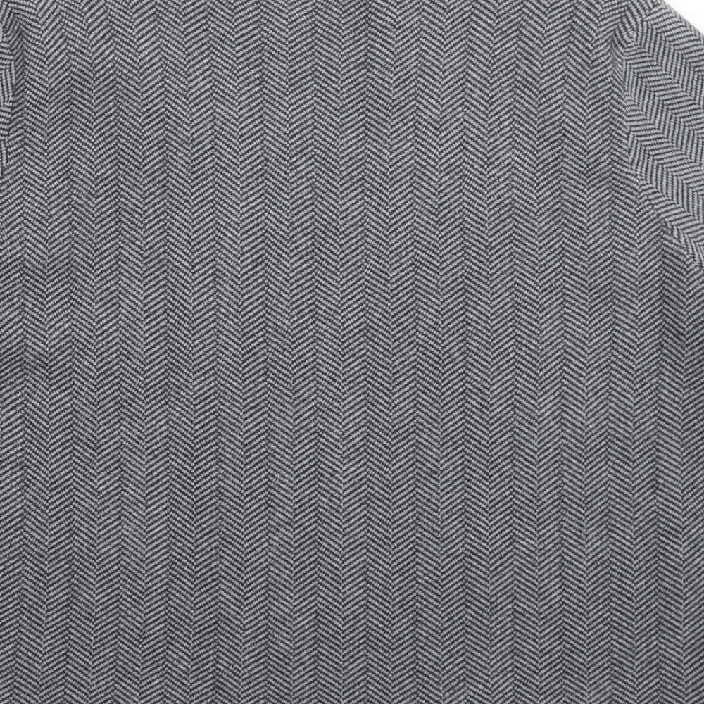 Zara Womens Grey Striped  Pullover Jumper Size L