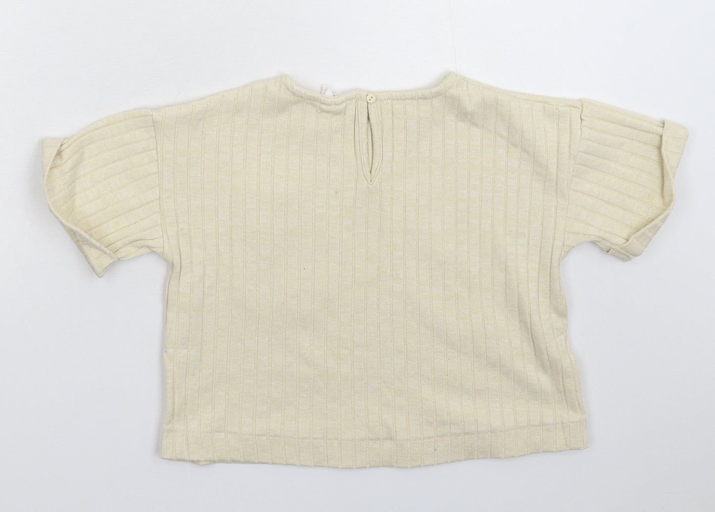 Zara Girls Beige   Basic T-Shirt Size 6 Years