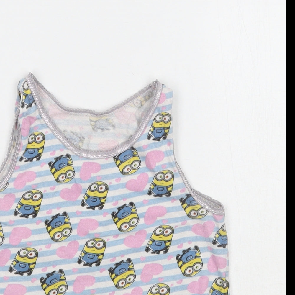 George Girls White Striped  Basic Tank Size 4-5 Years