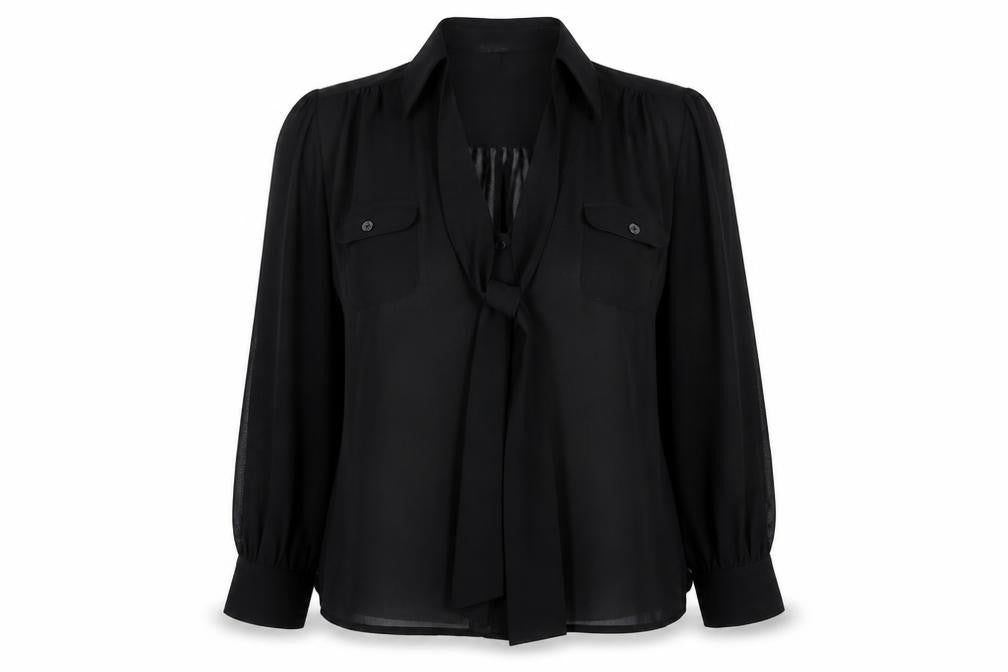 First Avenue Womens Black   Basic Blouse Size 12