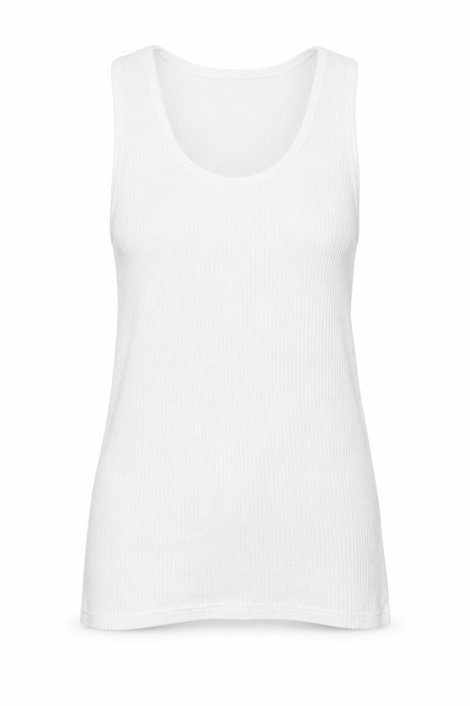 Marks and Spencer Womens White  Knit Basic T-Shirt Size S  - Long