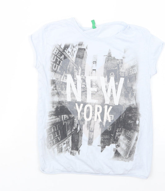 United Colors of Benetton Boys Blue   Basic T-Shirt Size 8-9 Years