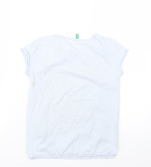 United Colors of Benetton Boys Blue   Basic T-Shirt Size 8-9 Years