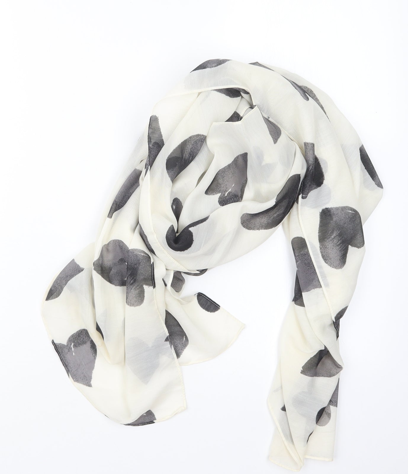Preworn Womens Ivory Geometric   Scarf