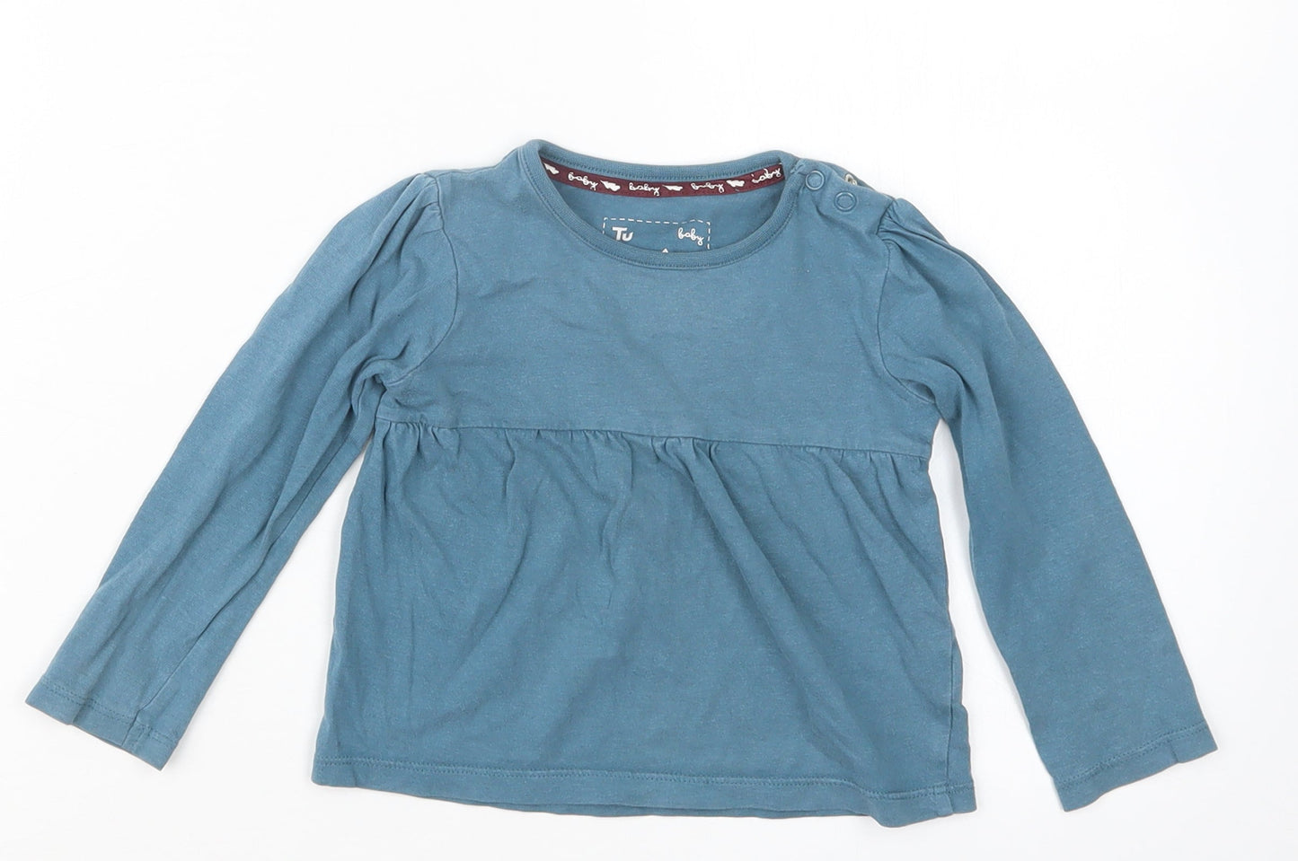 TU Girls Blue   Basic T-Shirt Size 9-12 Months
