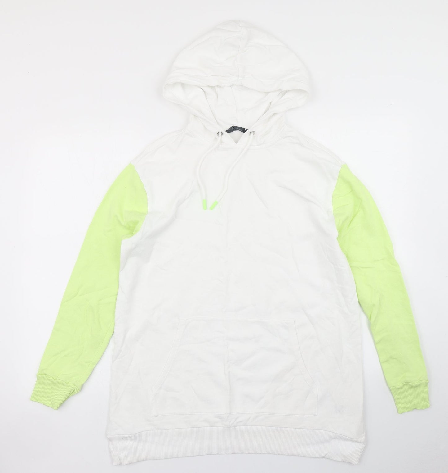 M&S Womens White Colourblock  Pullover Hoodie Size 12