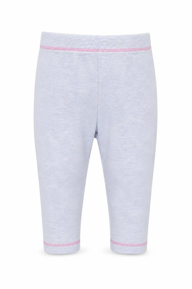 F&F Baby Blue Striped  Cropped Leggings Size 6-9 Months