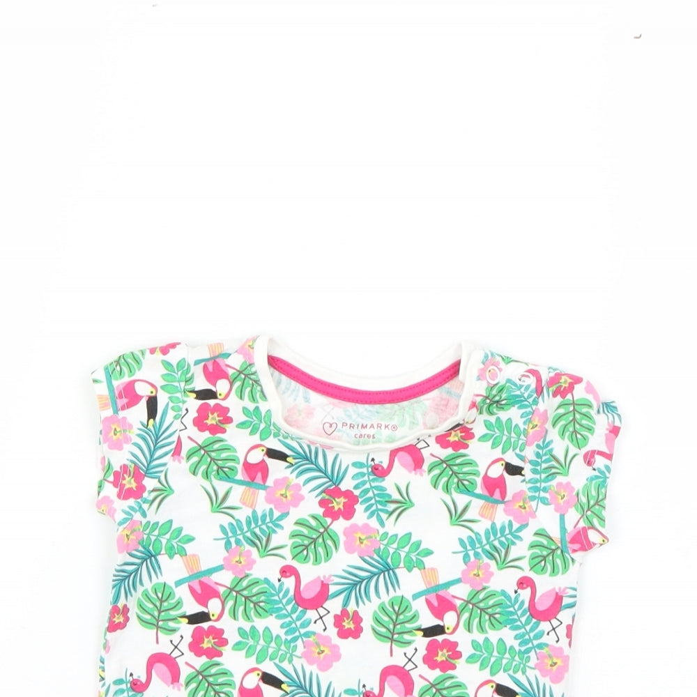 Primark Baby Multicoloured Floral  Basic T-Shirt Size 6-9 Months