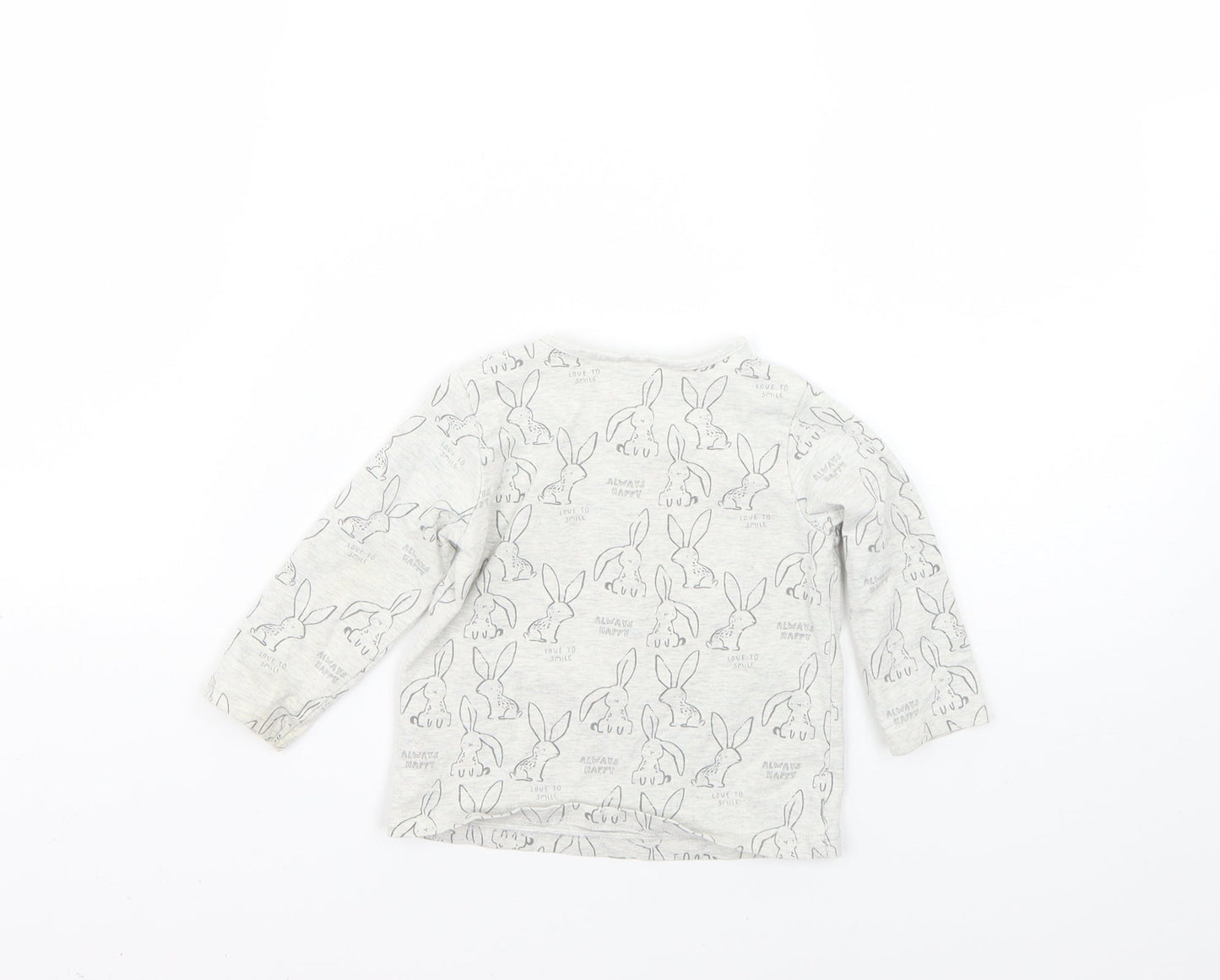 NEXT Baby Grey Geometric  Basic T-Shirt Size 6-9 Months