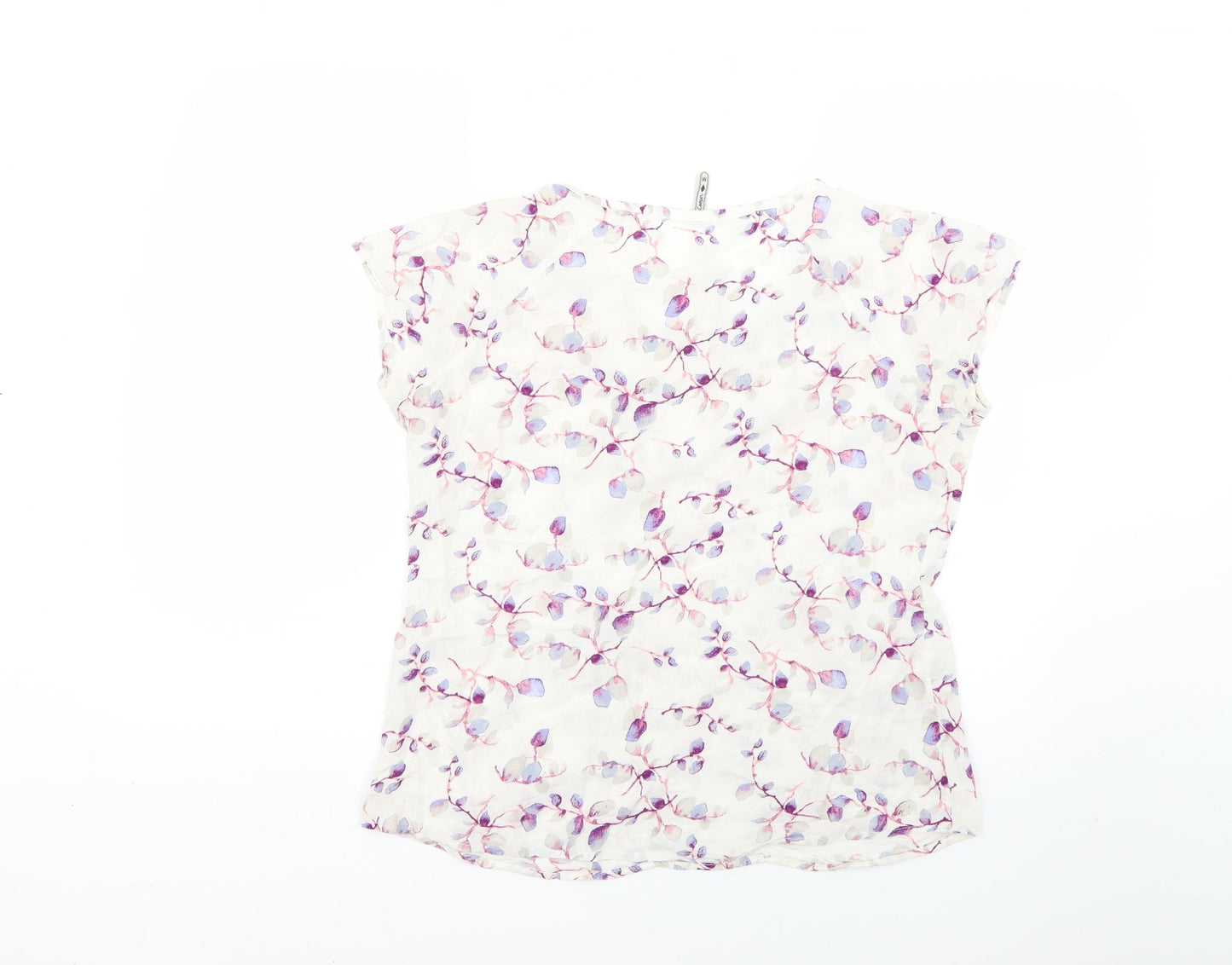 Lee Cooper Womens White Floral  Basic Blouse Size M