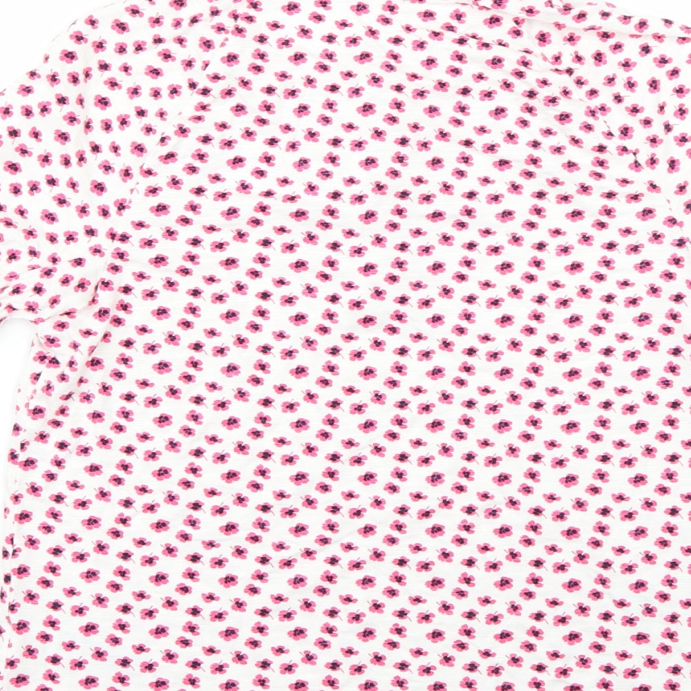 Marks and Spencer Womens Multicoloured Floral  Basic T-Shirt Size 8