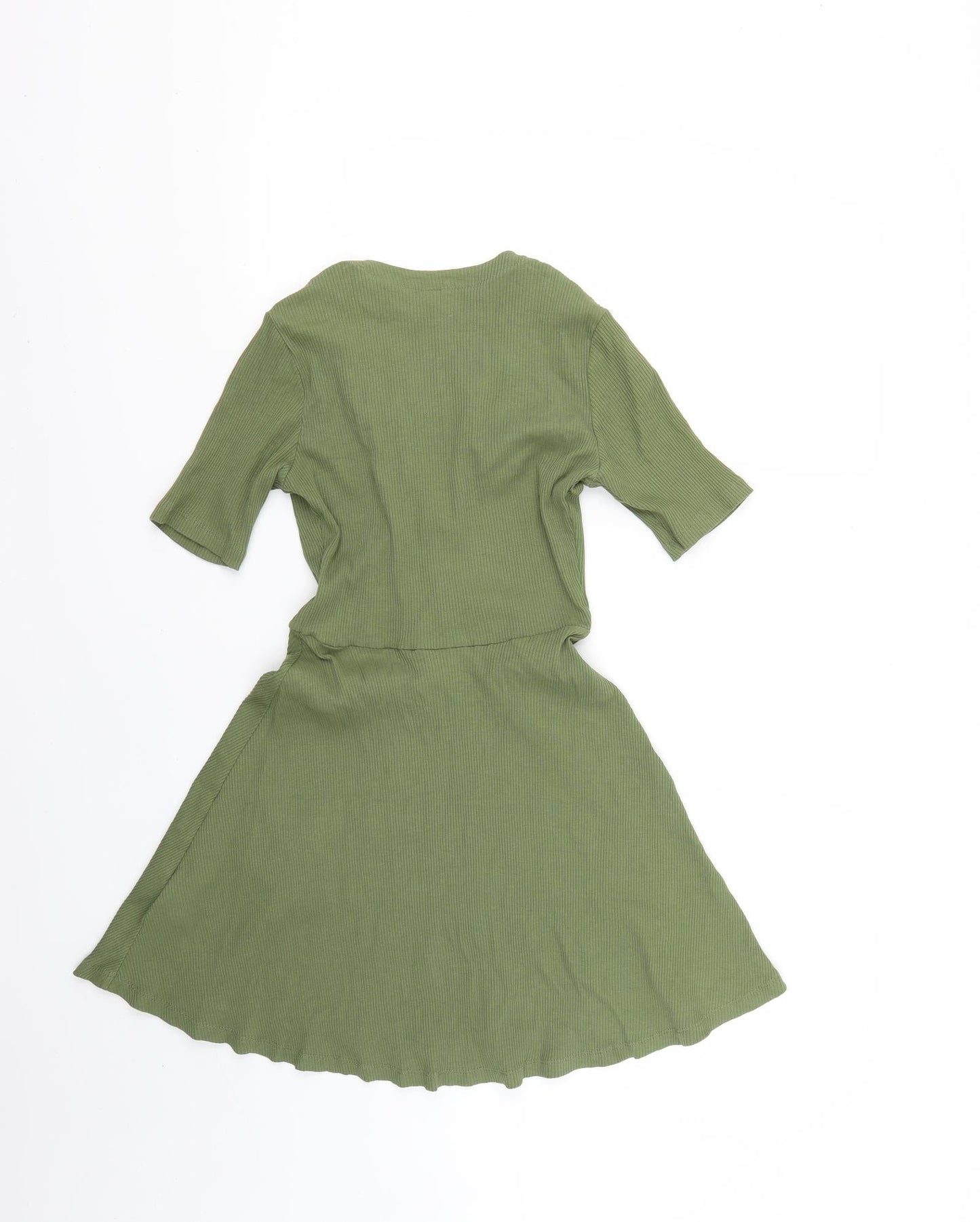 H&M Womens Green   Fit & Flare  Size 6
