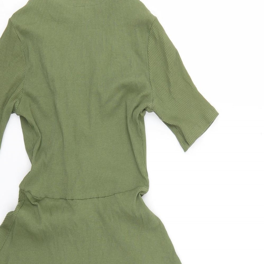 H&M Womens Green   Fit & Flare  Size 6
