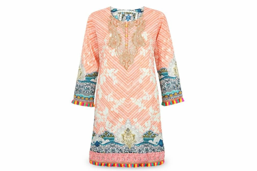 Preworn Womens Multicoloured Geometric  T-Shirt Dress  Size S