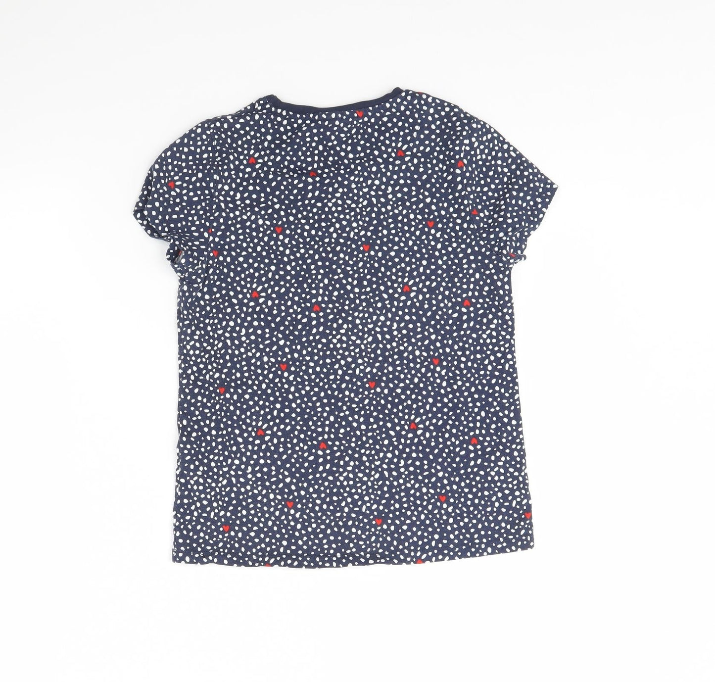 George Girls Blue Polka Dot  Basic T-Shirt Size 10 Years