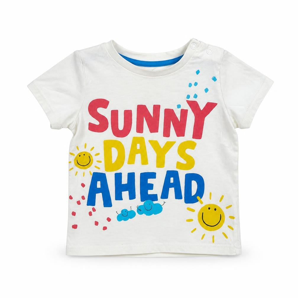 F&F Baby White   Basic T-Shirt Size 12 Months  - SUNNY