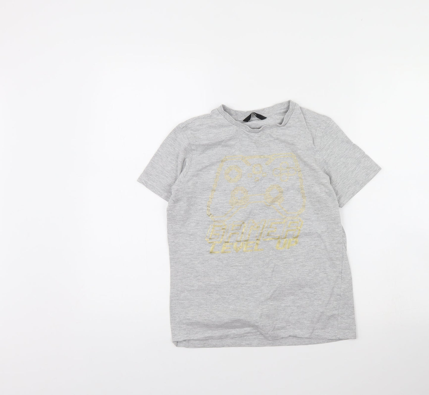 George Boys Grey   Basic T-Shirt Size 10 Years  - Gamer