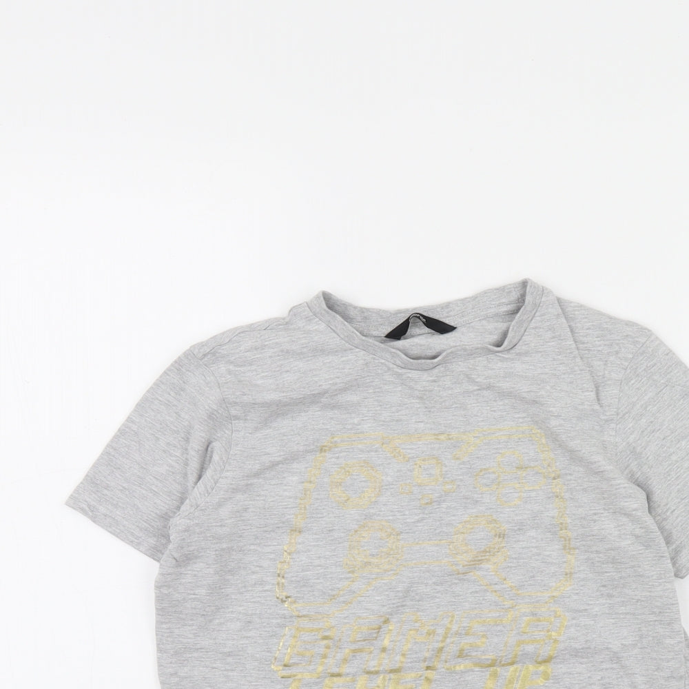 George Boys Grey   Basic T-Shirt Size 10 Years  - Gamer