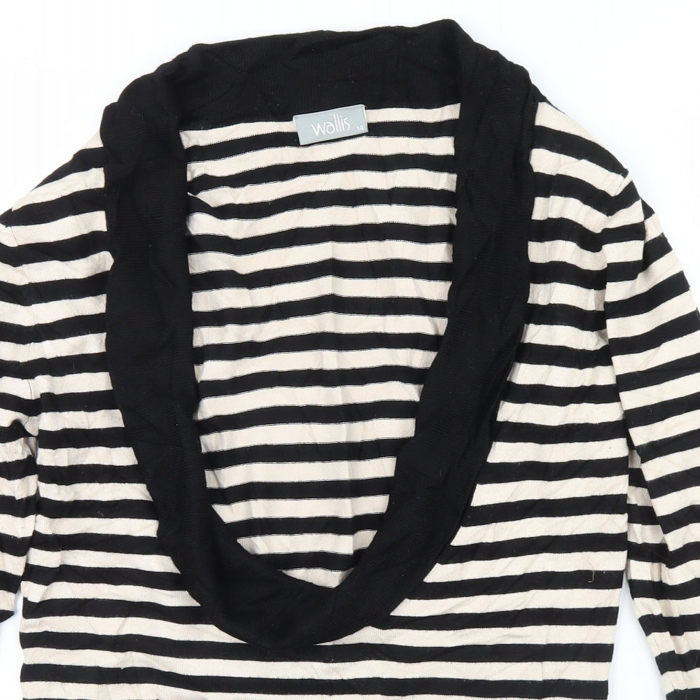 Wallis  Womens Ivory Striped  Pullover Jumper Size 14