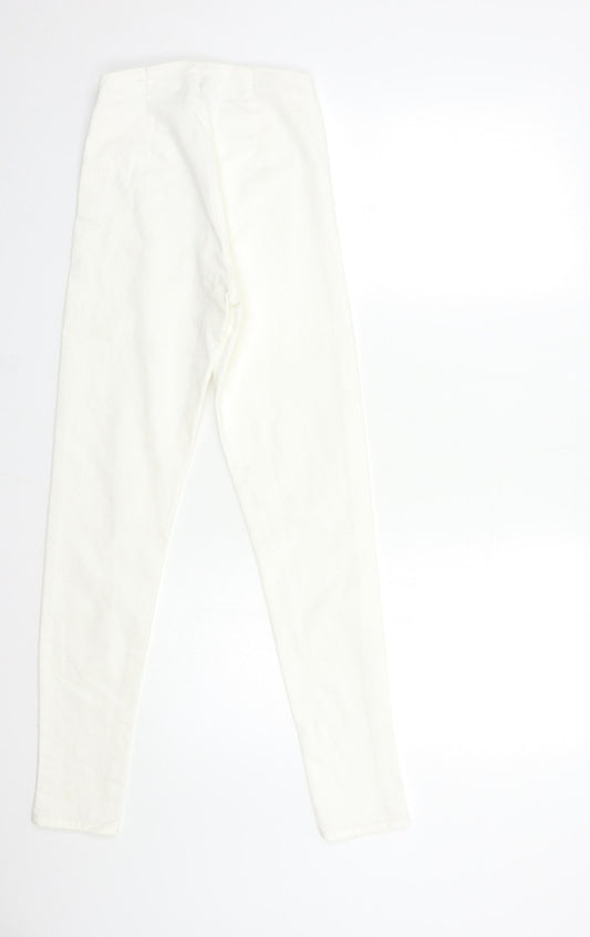 H&M Womens White  Denim Skinny Jeans Size 6 L27 in