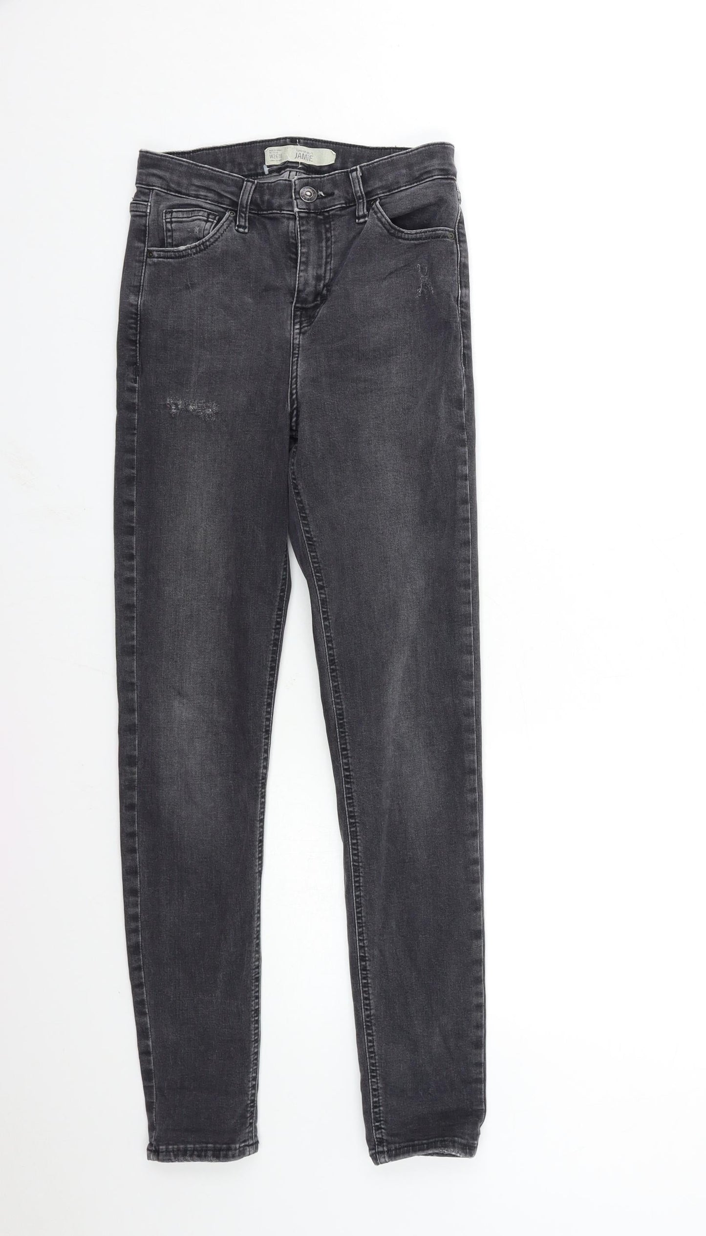 Topshop Womens Grey  Denim Skinny Jeans Size 26 in L32 in