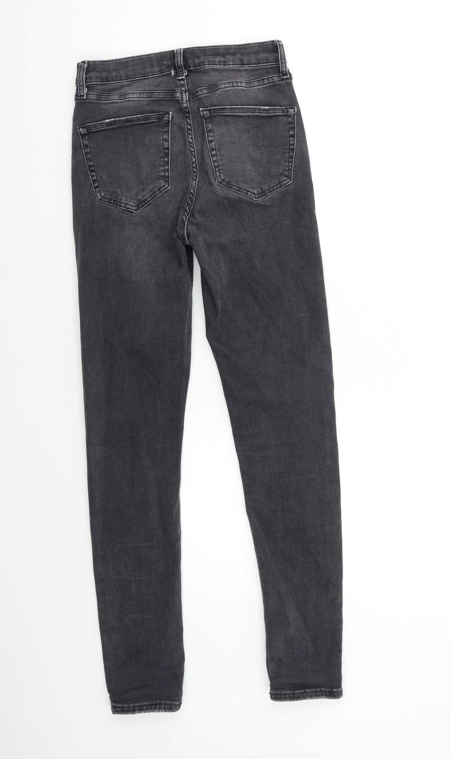 Topshop Womens Grey  Denim Skinny Jeans Size 26 in L32 in