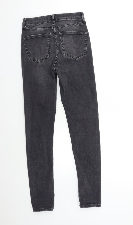 Topshop Womens Grey  Denim Skinny Jeans Size 26 in L32 in