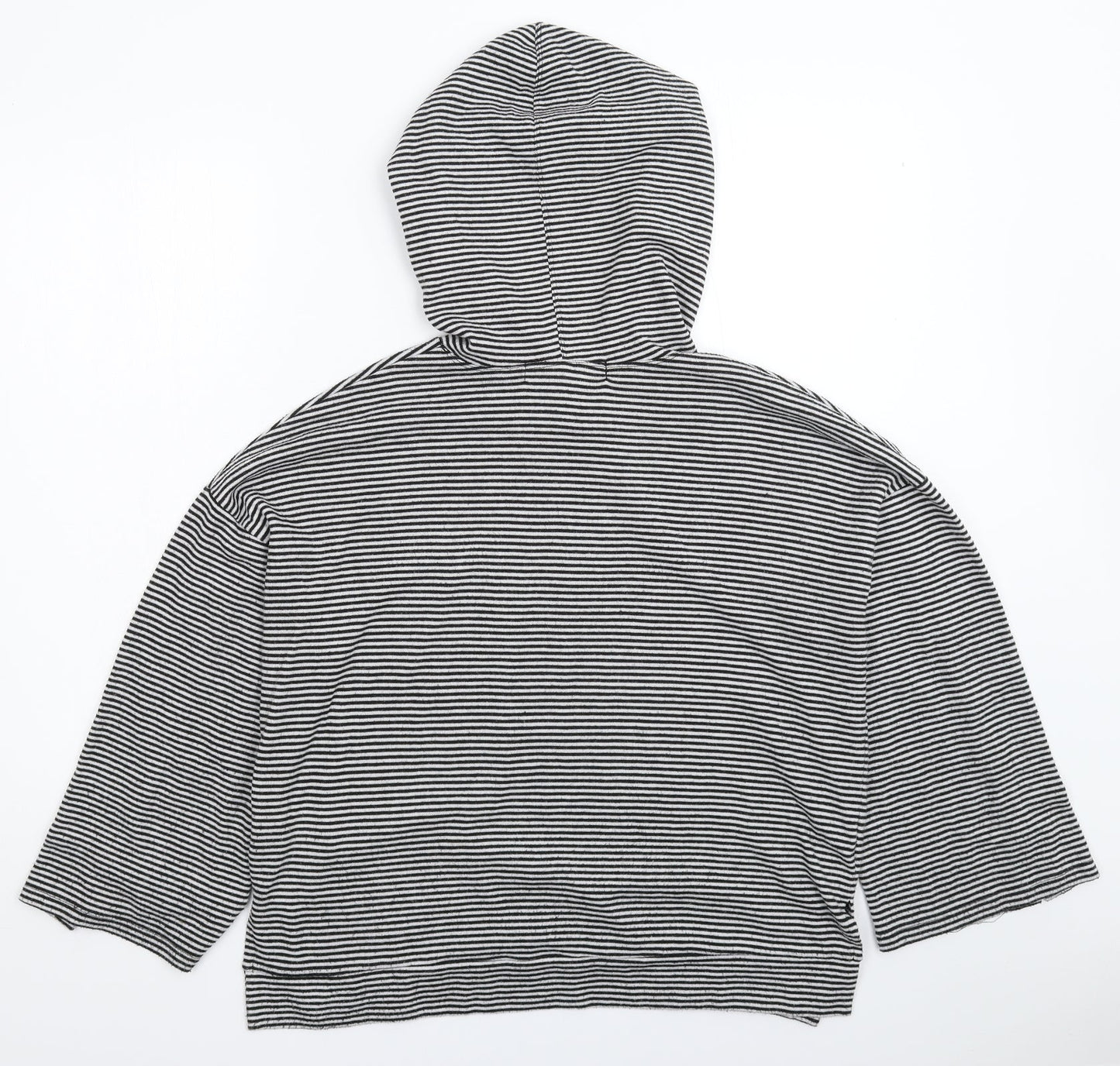 COIN 1804 Womens Multicoloured Striped  Pullover Hoodie Size S