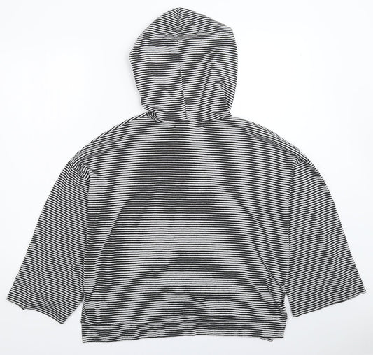 COIN 1804 Womens Multicoloured Striped  Pullover Hoodie Size S