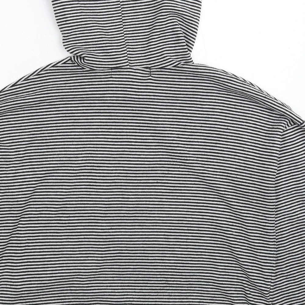COIN 1804 Womens Multicoloured Striped  Pullover Hoodie Size S
