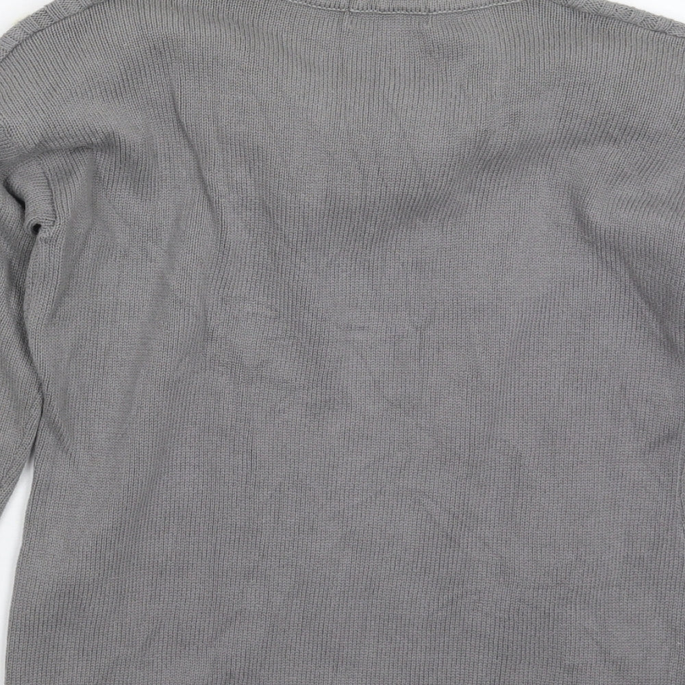 Blue Inc Womens Grey  Knit Pullover Jumper Size 10