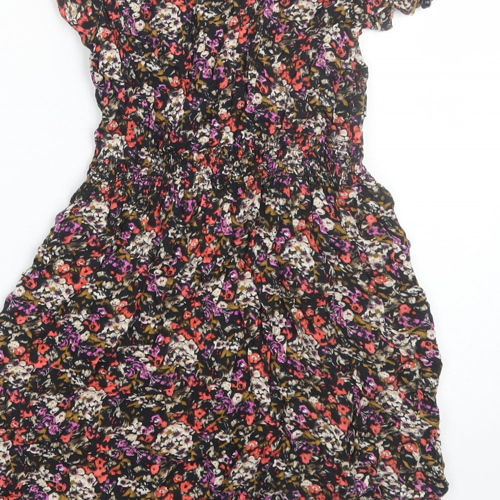 FOREVER 21 Womens Multicoloured Floral  Basic T-Shirt Size S