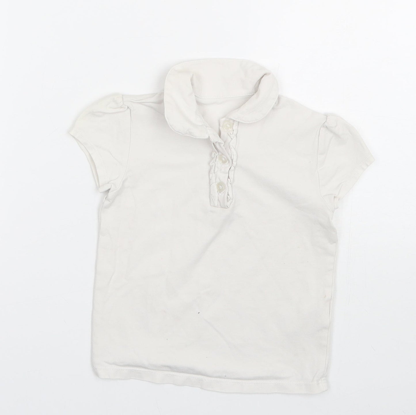 George Girls White   Basic Polo Size 4-5 Years  - School uniform