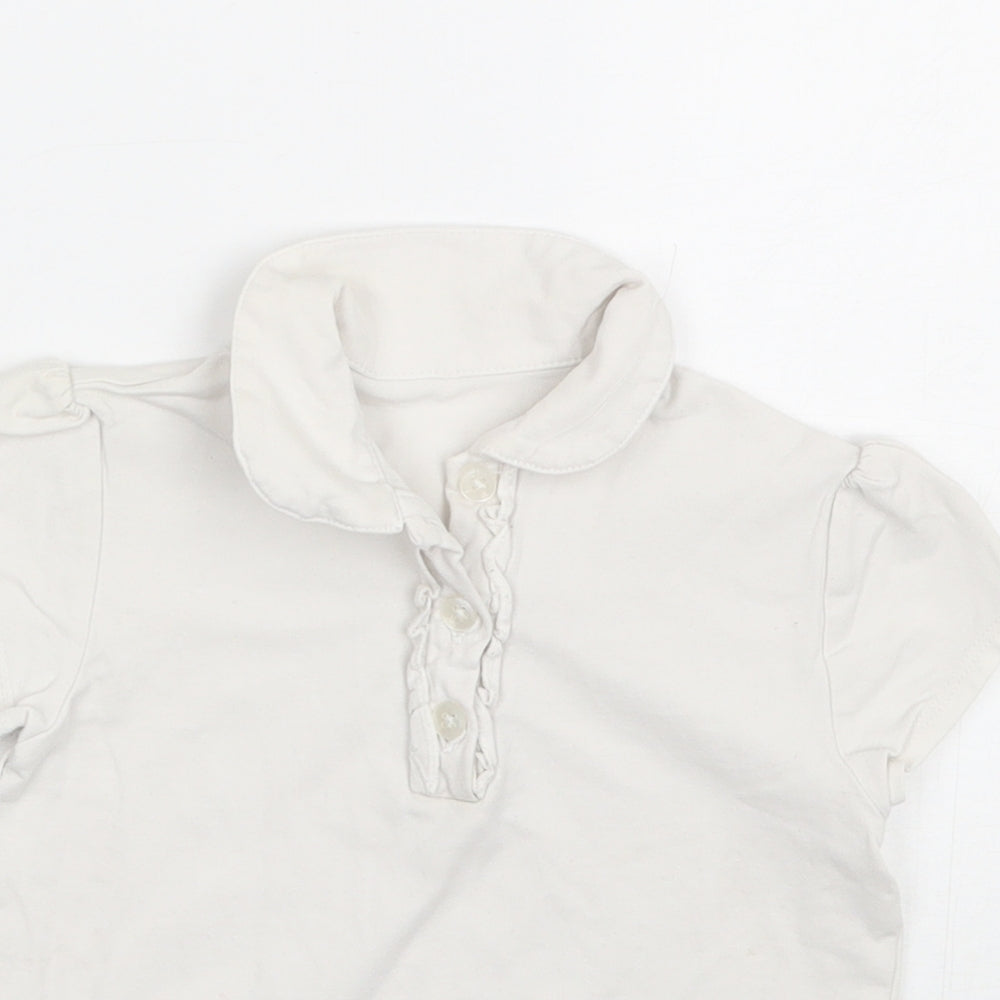 George Girls White   Basic Polo Size 4-5 Years  - School uniform
