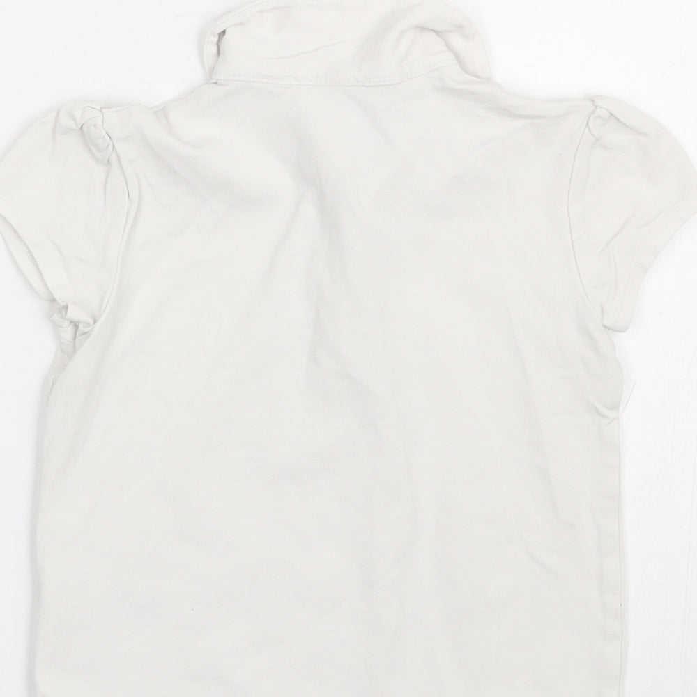 George Girls White   Basic Polo Size 4-5 Years  - School uniform