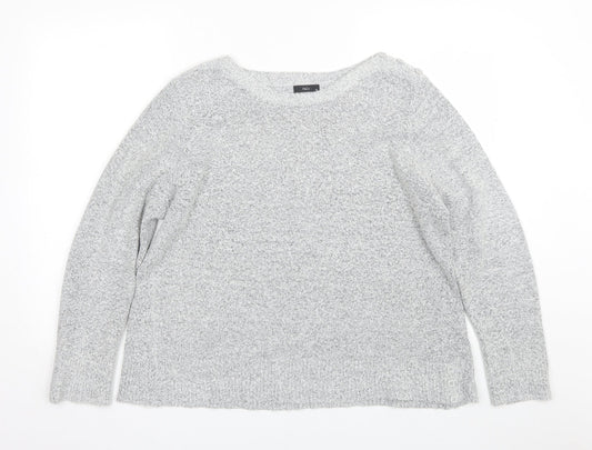 M&Co Womens Grey   Pullover Jumper Size 20