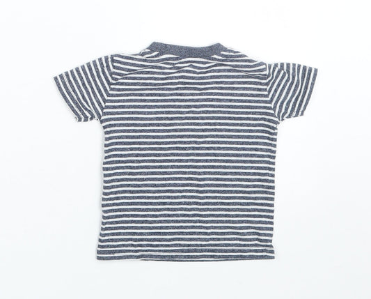 Primark Boys Blue Striped  Basic T-Shirt Size 9-12 Months