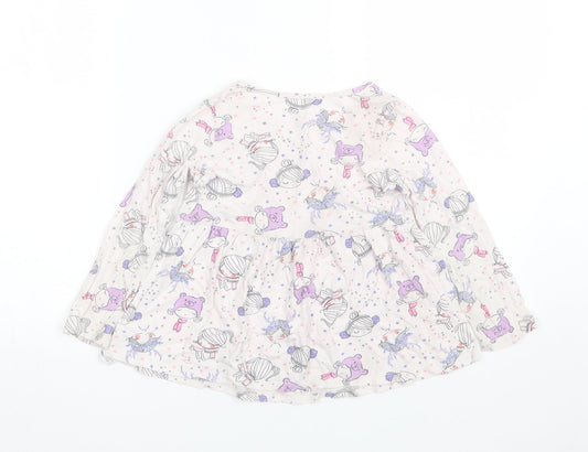 Gap Girls White Polka Dot  T-Shirt Dress  Size 5 Years