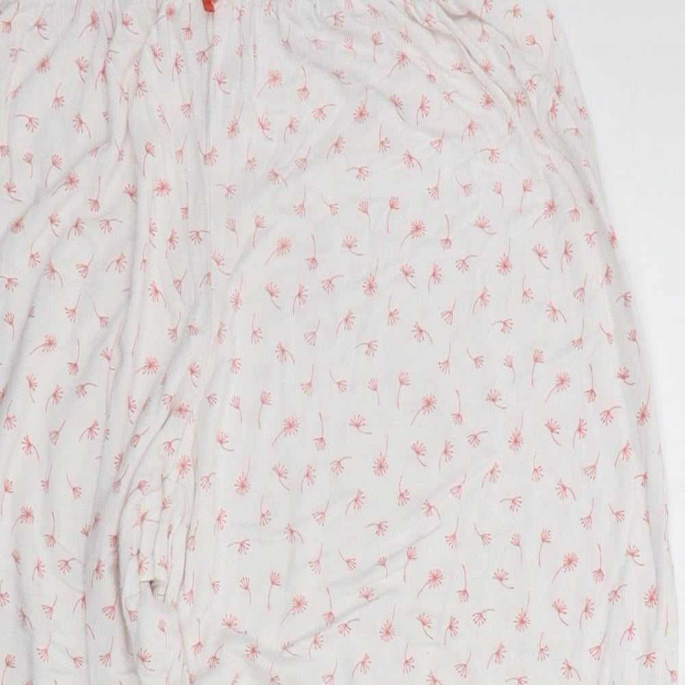George Womens White Geometric  Top Lounge Pants Size 12