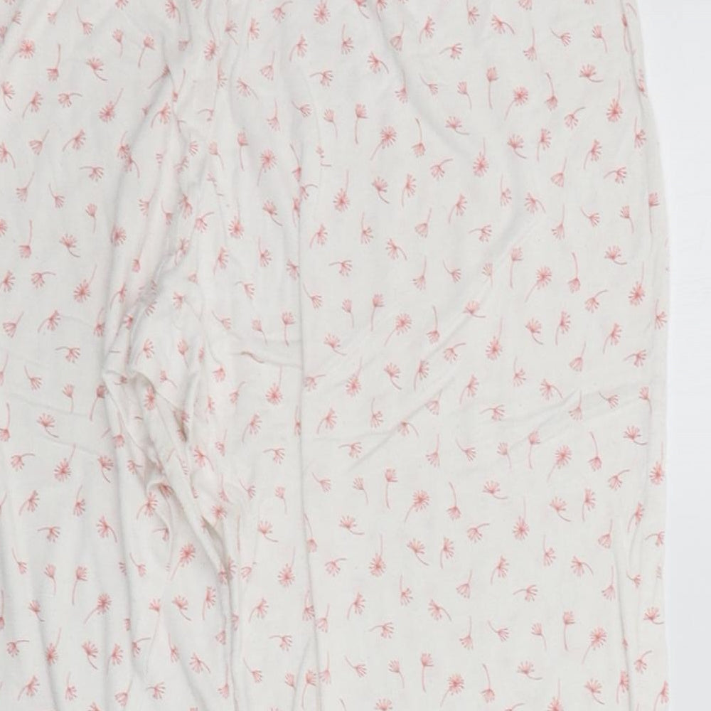 George Womens White Geometric  Top Lounge Pants Size 12