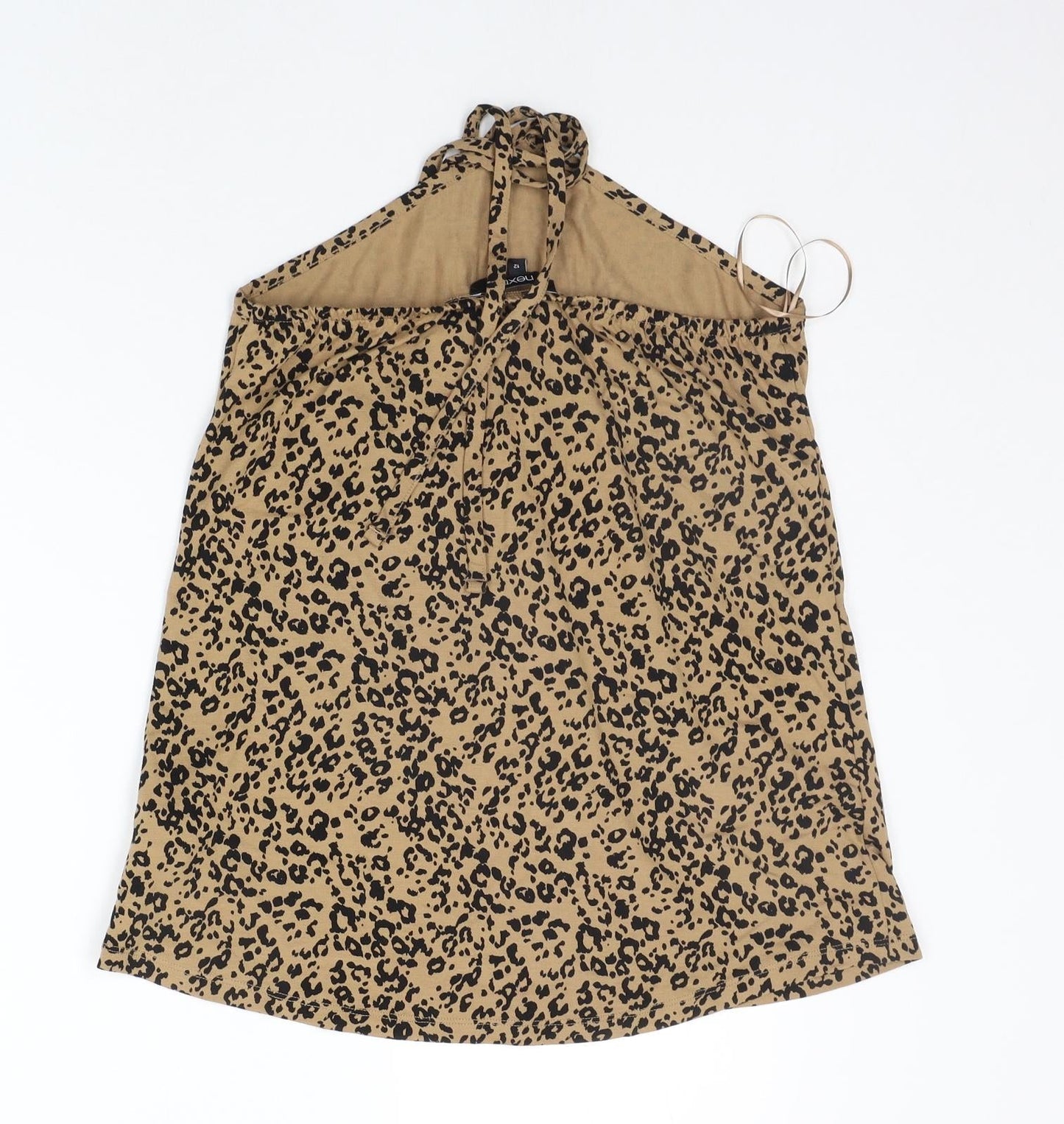 NEXT Womens Beige Animal Print  Basic Tank Size 12
