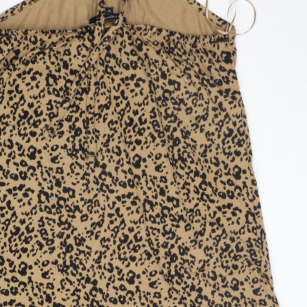NEXT Womens Beige Animal Print  Basic Tank Size 12
