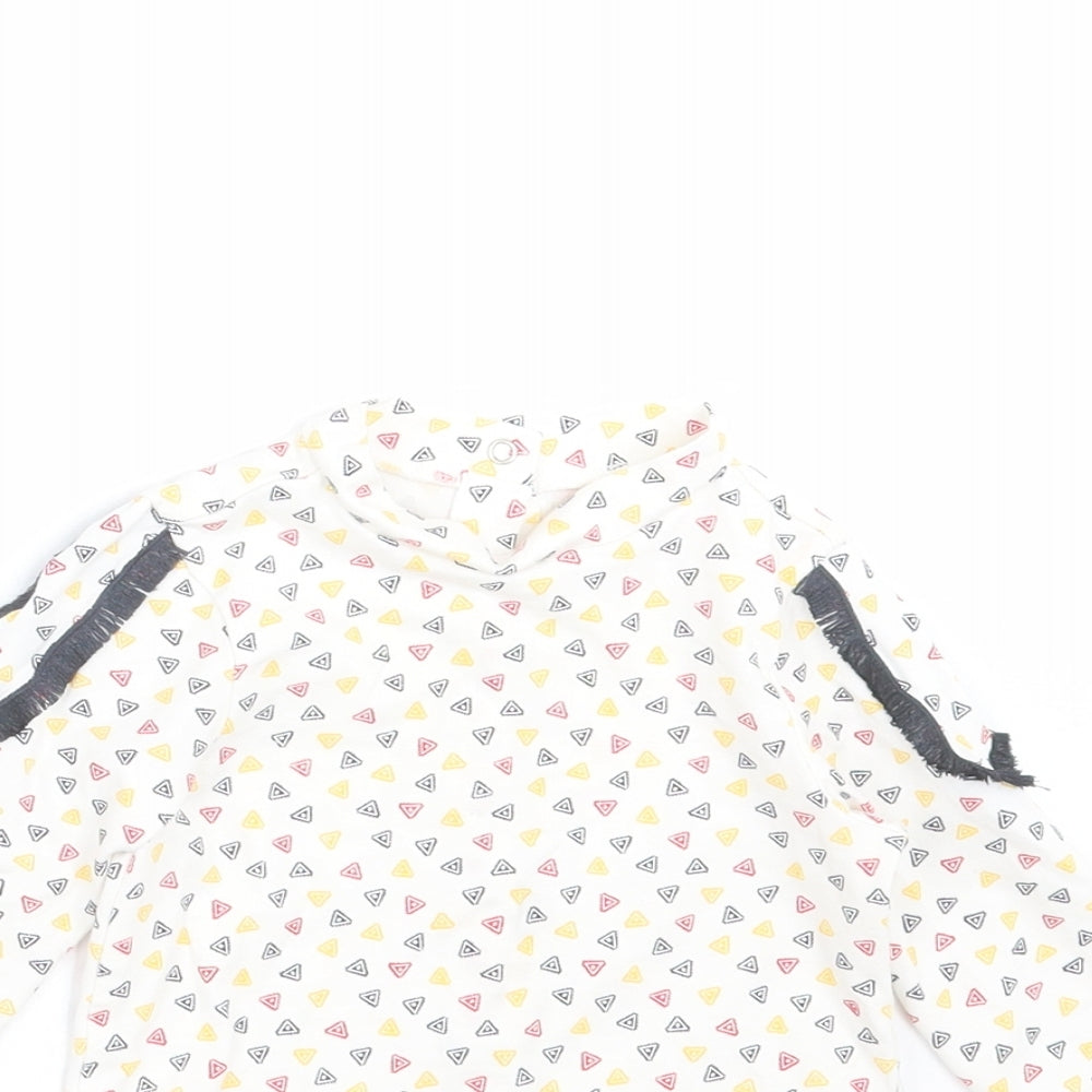 Orchestra Girls Ivory Geometric  Basic T-Shirt Size 12 Months