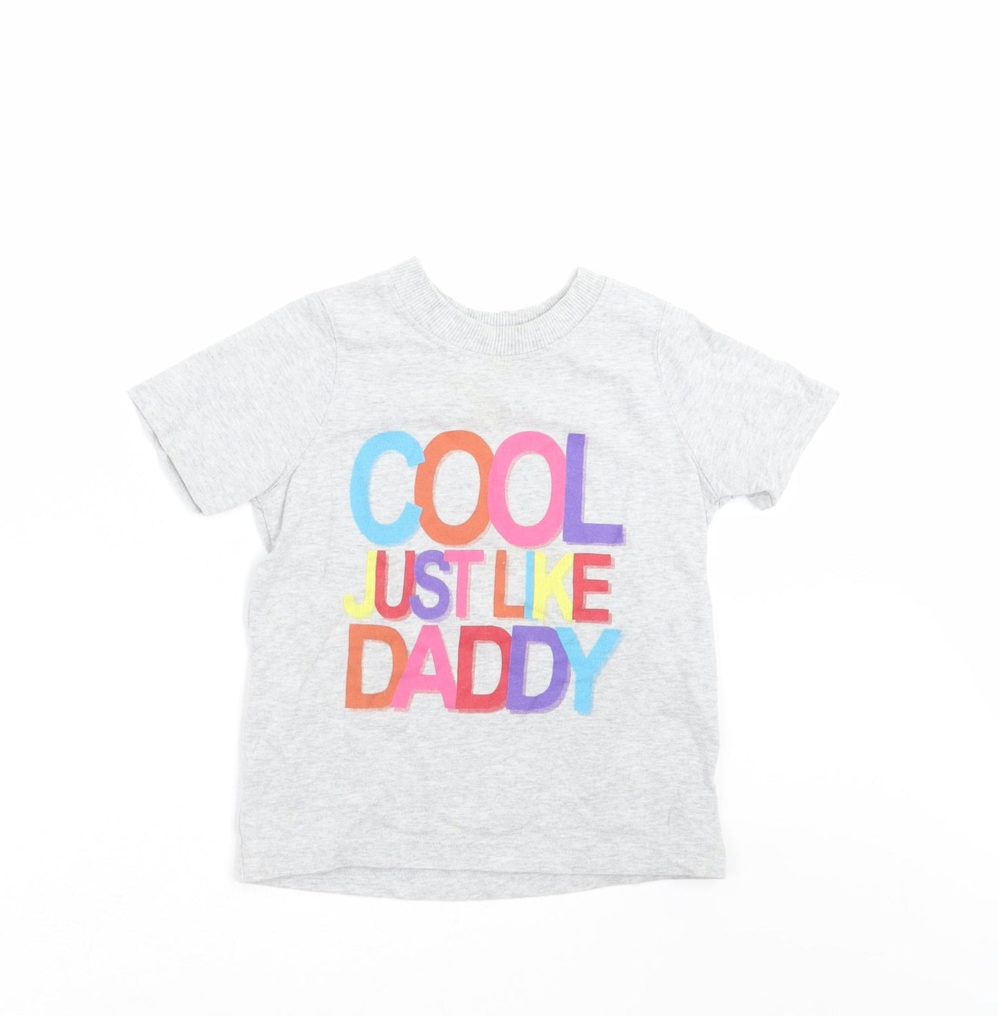Mothercare Boys Grey   Basic T-Shirt Size 2-3 Years  - Cool like Dad