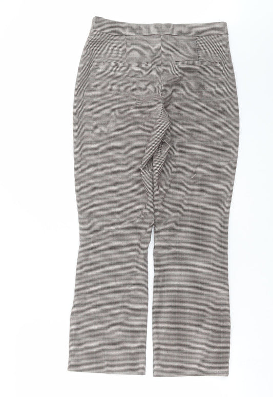 VILA Womens Purple Houndstooth  Trousers  Size 8 L28 in